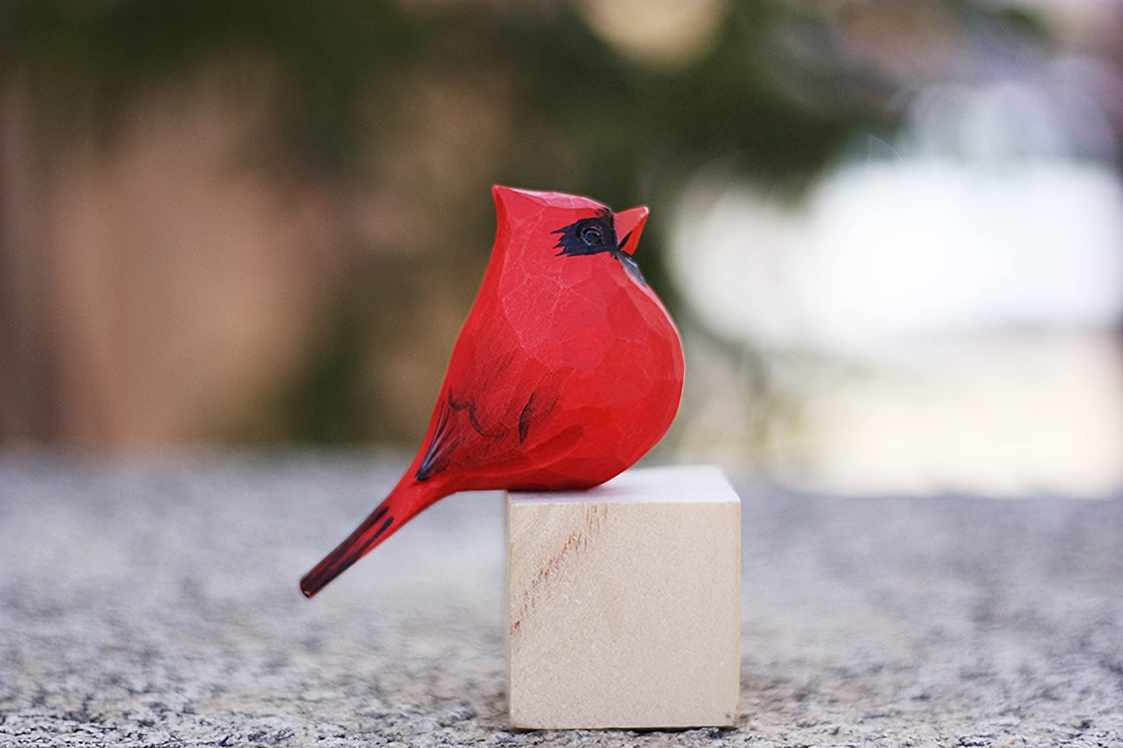 Amazon.com: TALKLEK Wooden Northern Cardinal Bird Figurine Hand