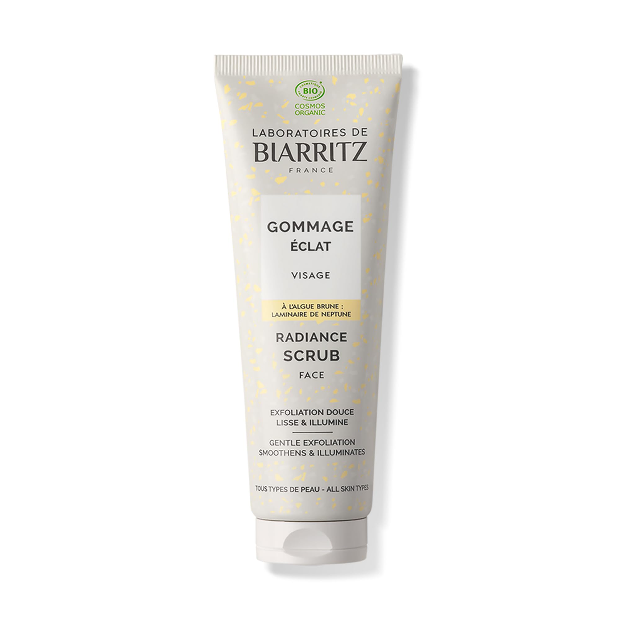 Laboratoires de Biarritz - Gommage Eclat Visage Certifié Bio - Exfoliation Douce - Lisse & Illumine - 75 ml - Fabriquée en France