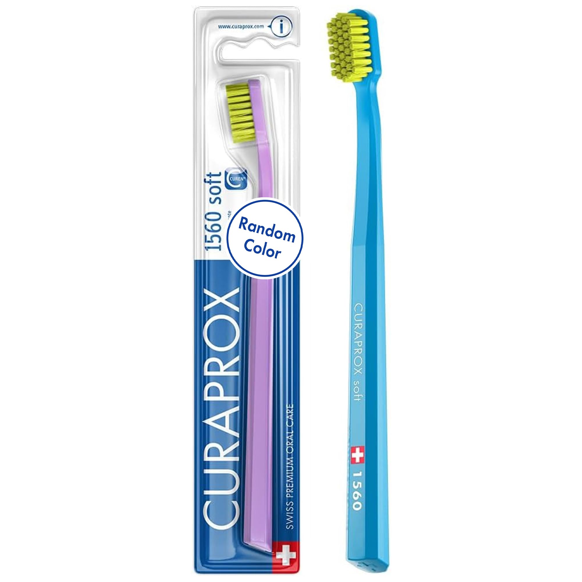 Curaprox CS 1560 Soft, Random Color, Single Pack, Made in Switzerland