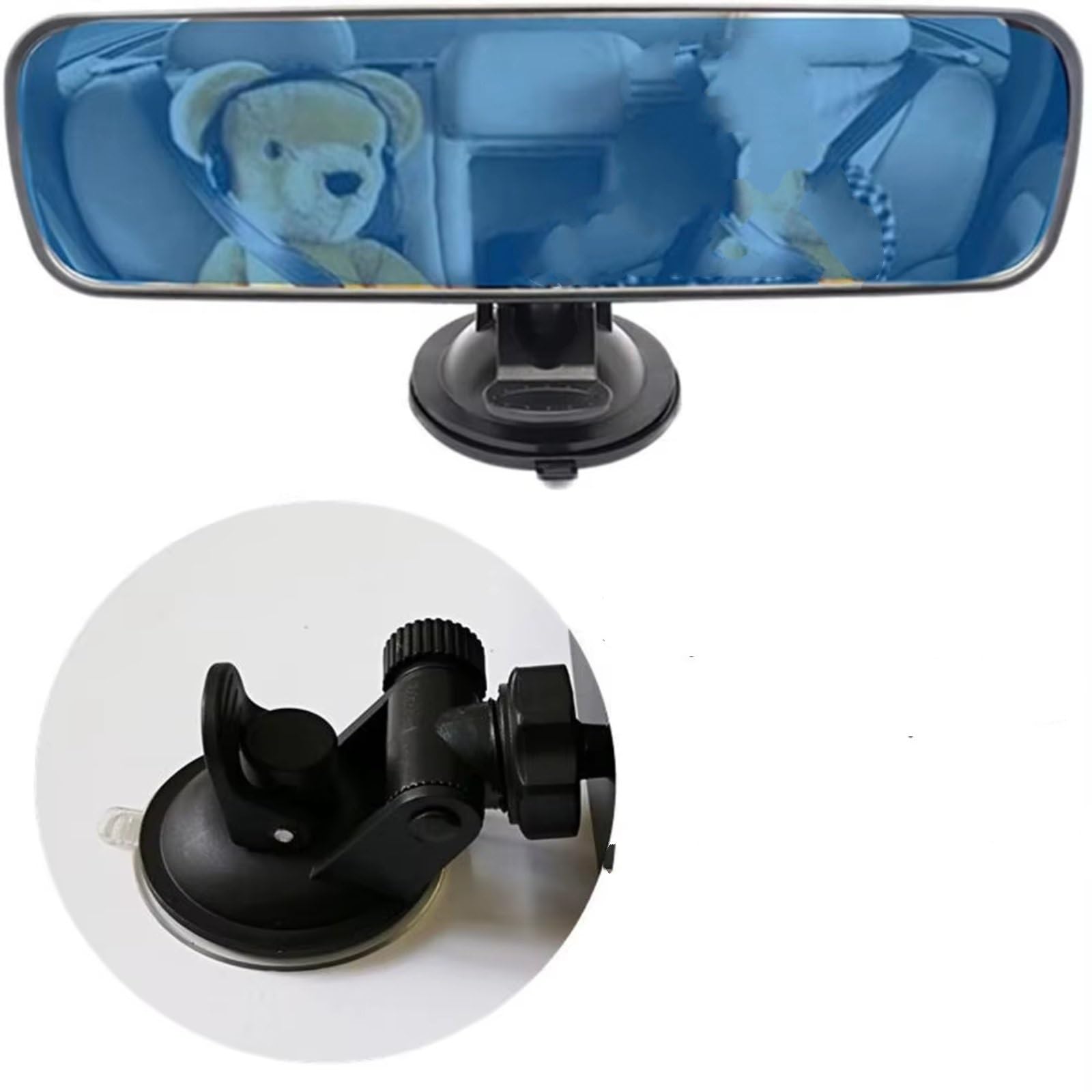 Compatibile Con Universale 360° Rotante Auto Grandangolo Antiriflesso Blu Specchietto Retrovisore Regolabile Ventosa Interno Accessori