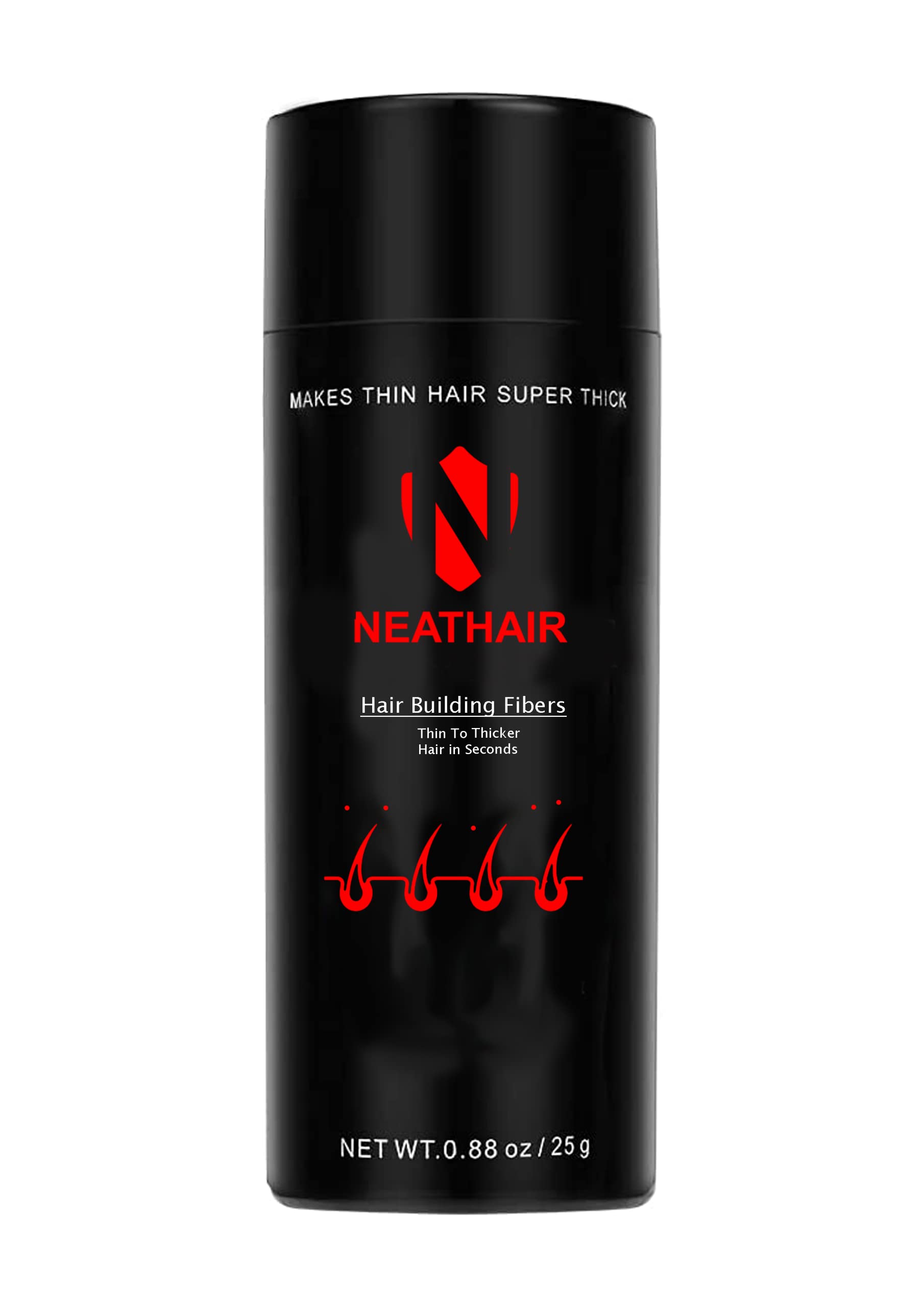 Buy Gen2 Hair Fibres, UK Based, NEATHAIR FIBER, Dark Brown, Hair Building Fibres Powder, Dark