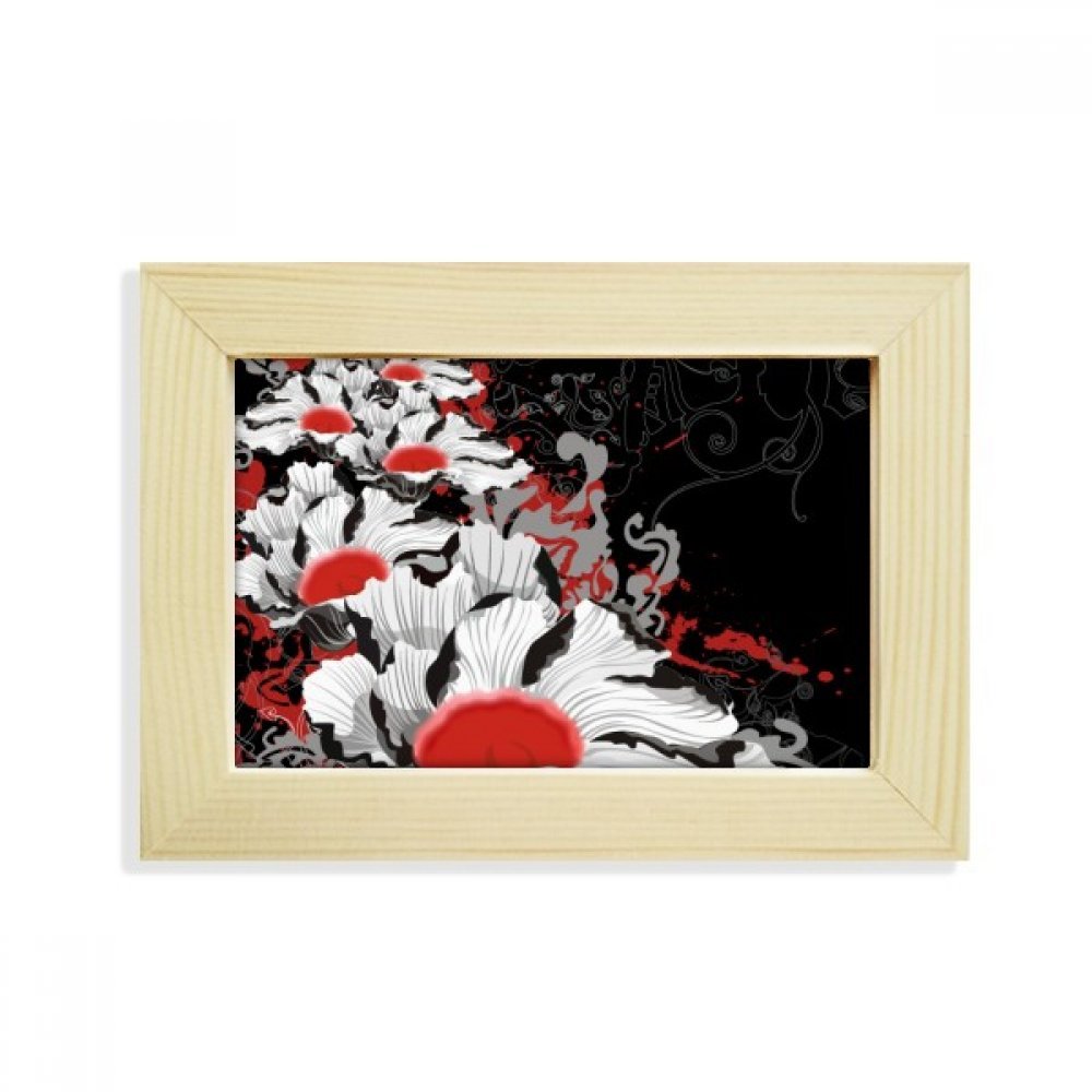 Marco de fotos de madera DIYthinker 5x7 ideal para regalar con arte floral de peonías