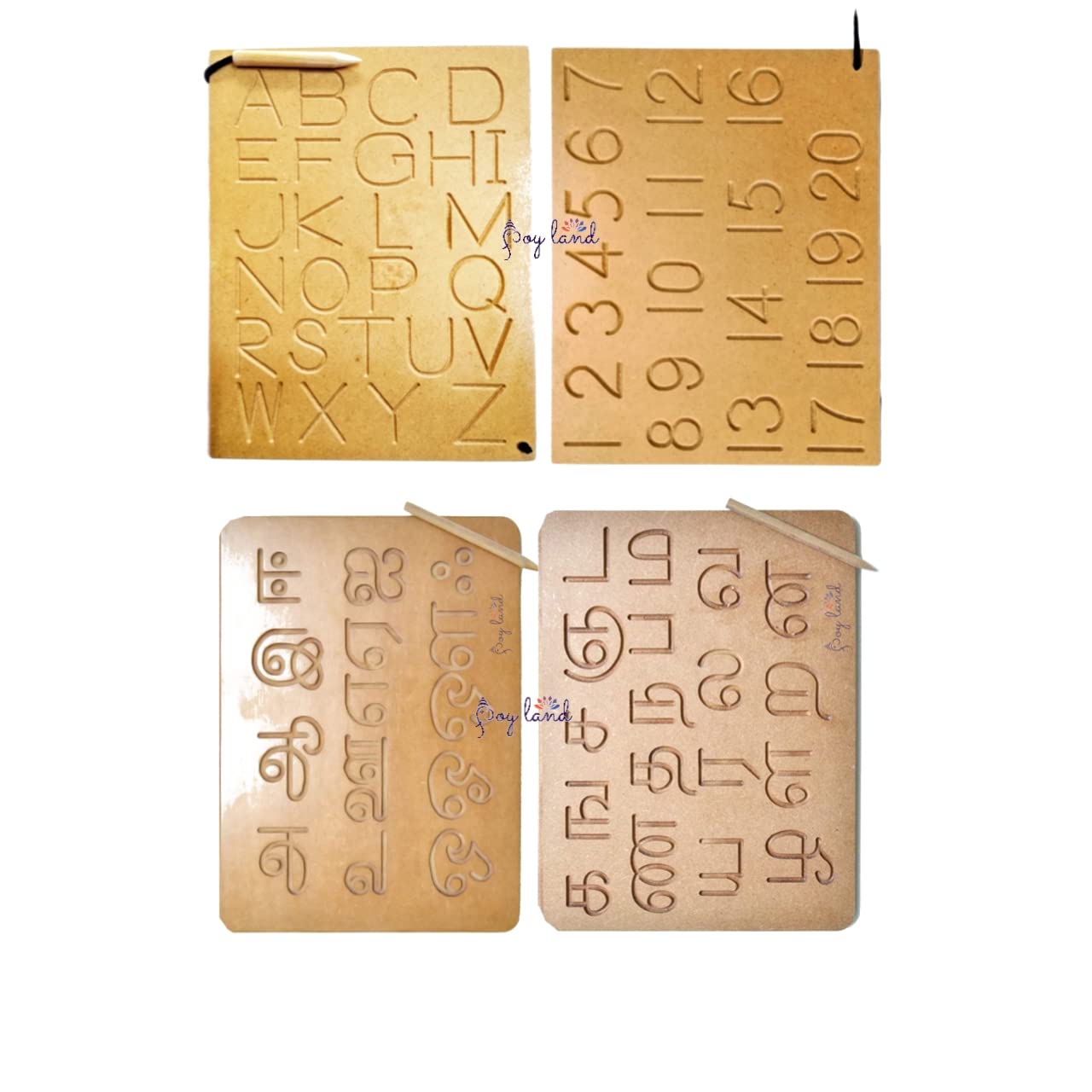 JOYLAND Cursive Capital Small Numbers Tamil Vowel & Consonant Writing Practice Wooden Tracing Boards Educational Toys for Kids with Dummy Pencil Letter Educational Slate Baby- (Tamil Set-4) (B09PBWGN3S) Amazon Price History, Amazon Price Tracker