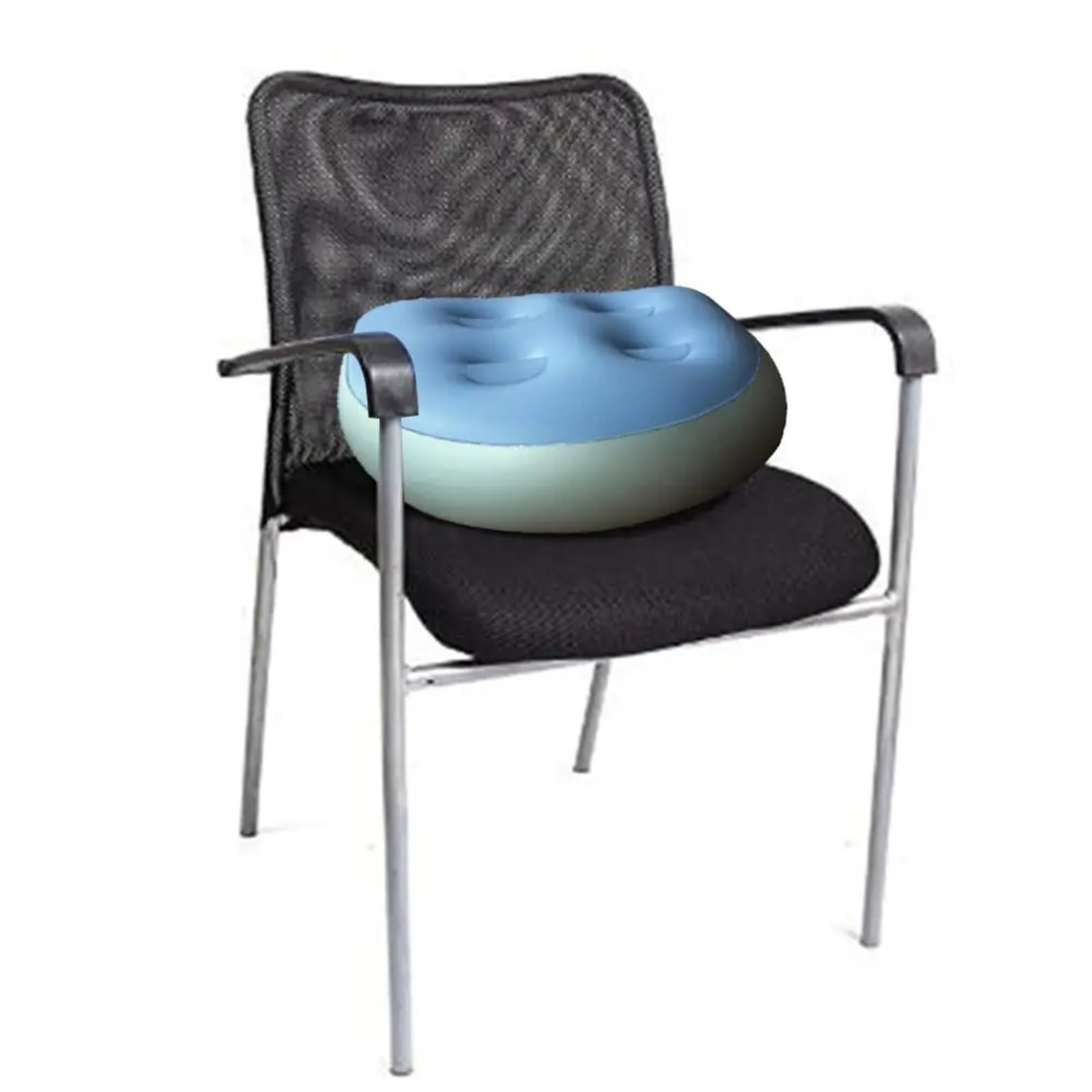 Asiento Elevador banera 1-4 Cojines inflables for bañera de hidromasaje, antihemorroides, Color Azul