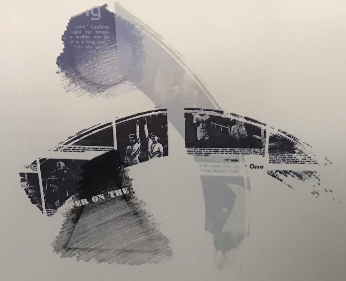 中路則夫(なかじのりお)シルクスクリーン「6P# Dive」1990年制作