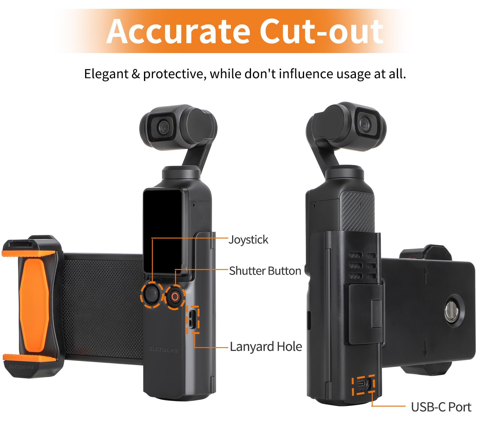 PALUMMA Soporte adaptador de expansión, para DJI Osmo Pocket 3, soporte adaptador de expansión con soporte para teléfono, filtros, tarjetas de memoria, funda organizadora (negro)