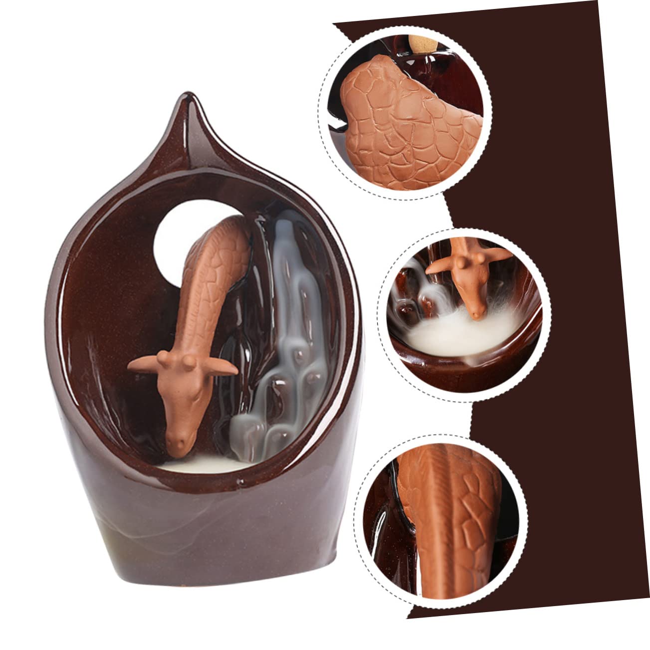 Kreativer Keramik Rückfluss Räucherofen in Giraffenform Dekorativ für Entspannung und Aromatherapie Stilvoll für Zuhause und Tischdekoration