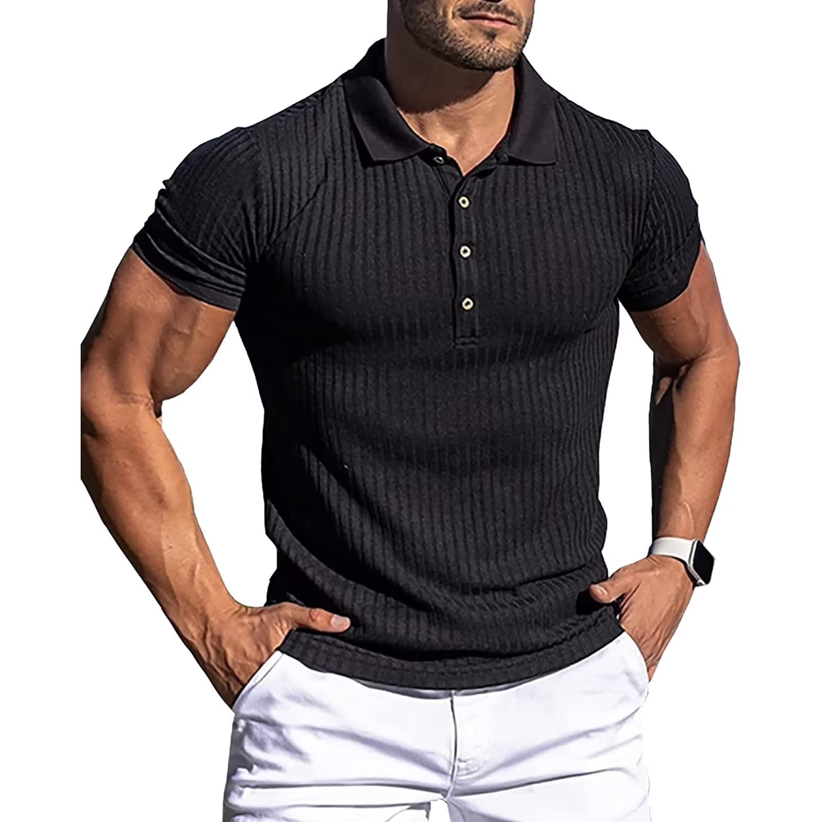 Camisetas para Hombre Camisetas Deportivas de Manga Corta, Transpirables, Deportivas, atléticas, Deportivas, para Correr,Paquete de 2