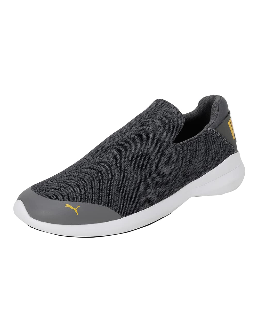 Puma Mens Stride Evo v1 Slip on Castlerock-Dark Shadow-Sun Ray Yellow Sneaker - 8UK (38879502) (B0BG892Q5R) Amazon Price History, Amazon Price Tracker