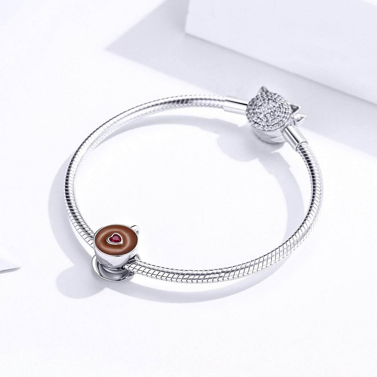 Pandora charms srebro próby 925 kubek do kawy prezent dla kobiet