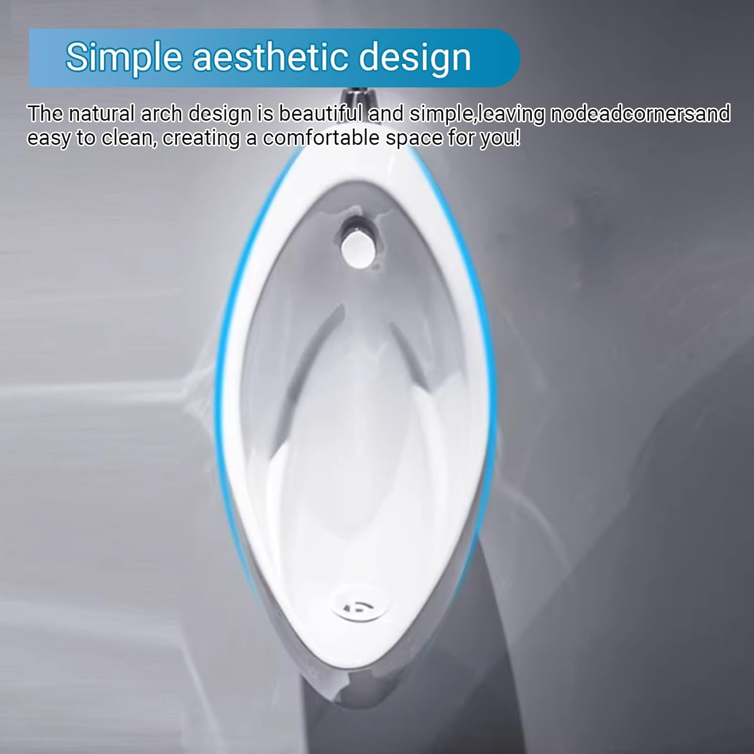 Wall-Mounted Urinals for Men Spill Proof Nighttime,Commercial Flushing Urinals,Splash-Proof Male Urinal,for Bathrooms,Hotels,Shopping(Wall-mounted)