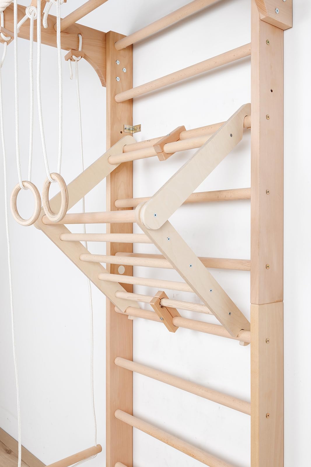 Klettergerüst aus Holz – Indoor Kletterwand Kinder-4-220 Sprossenwand & Turnwand, Kletterwand, Holz Kletterturm