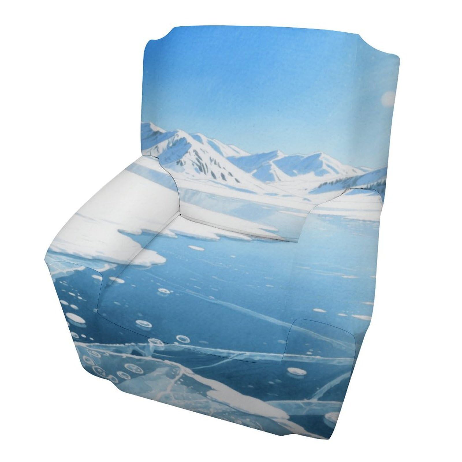 Fekiloot Style Ice Lake And Snow Mountain Couch Cover Sofa Cover Sofa Slipcover