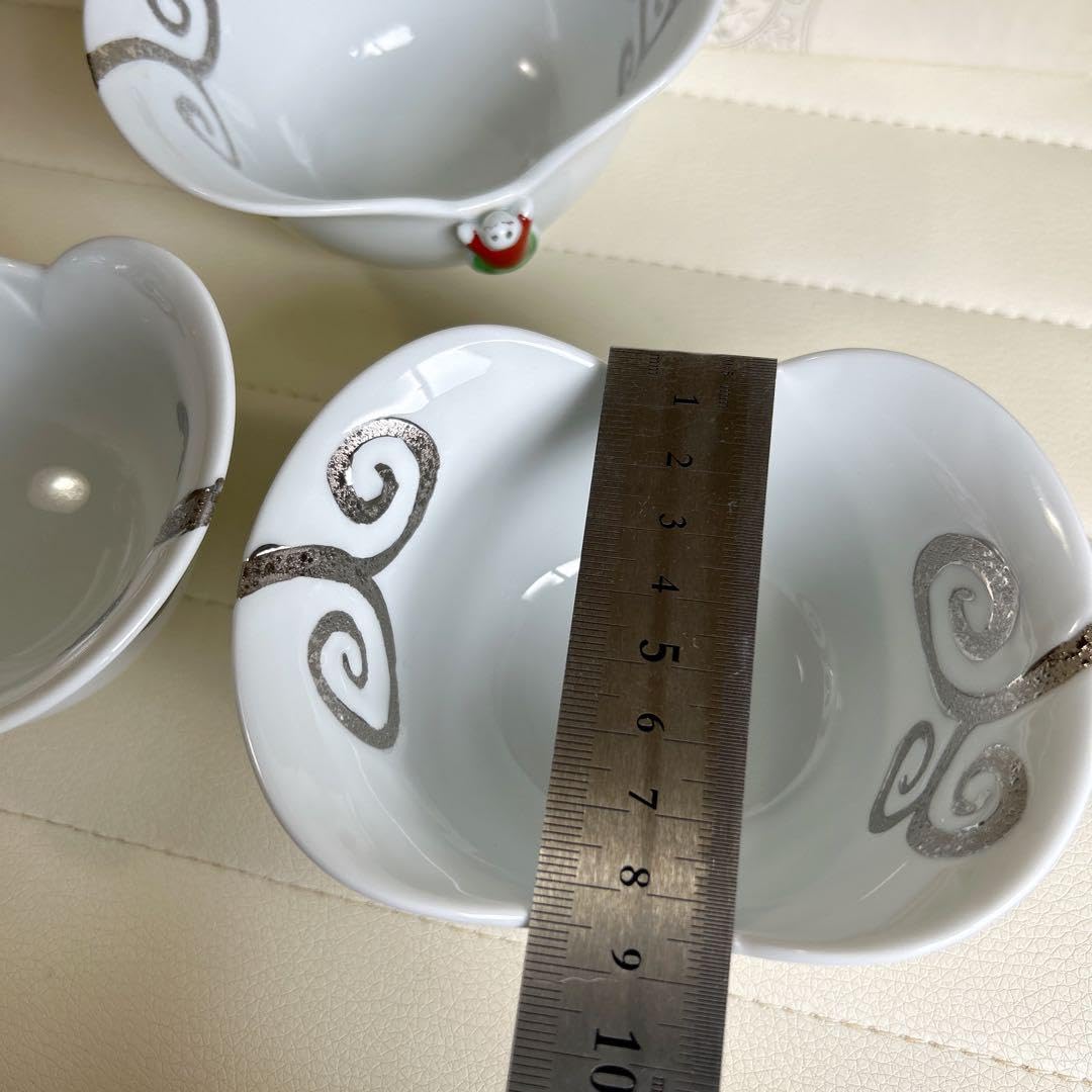 有田焼　逸山作　一閑人　プラチナ唐草　小鉢揃　5枚セット　輪花鉢　変形鉢　和食器 有田焼逸山作一閑人プラチナ唐草小鉢揃5枚セット輪花鉢変形鉢和食器