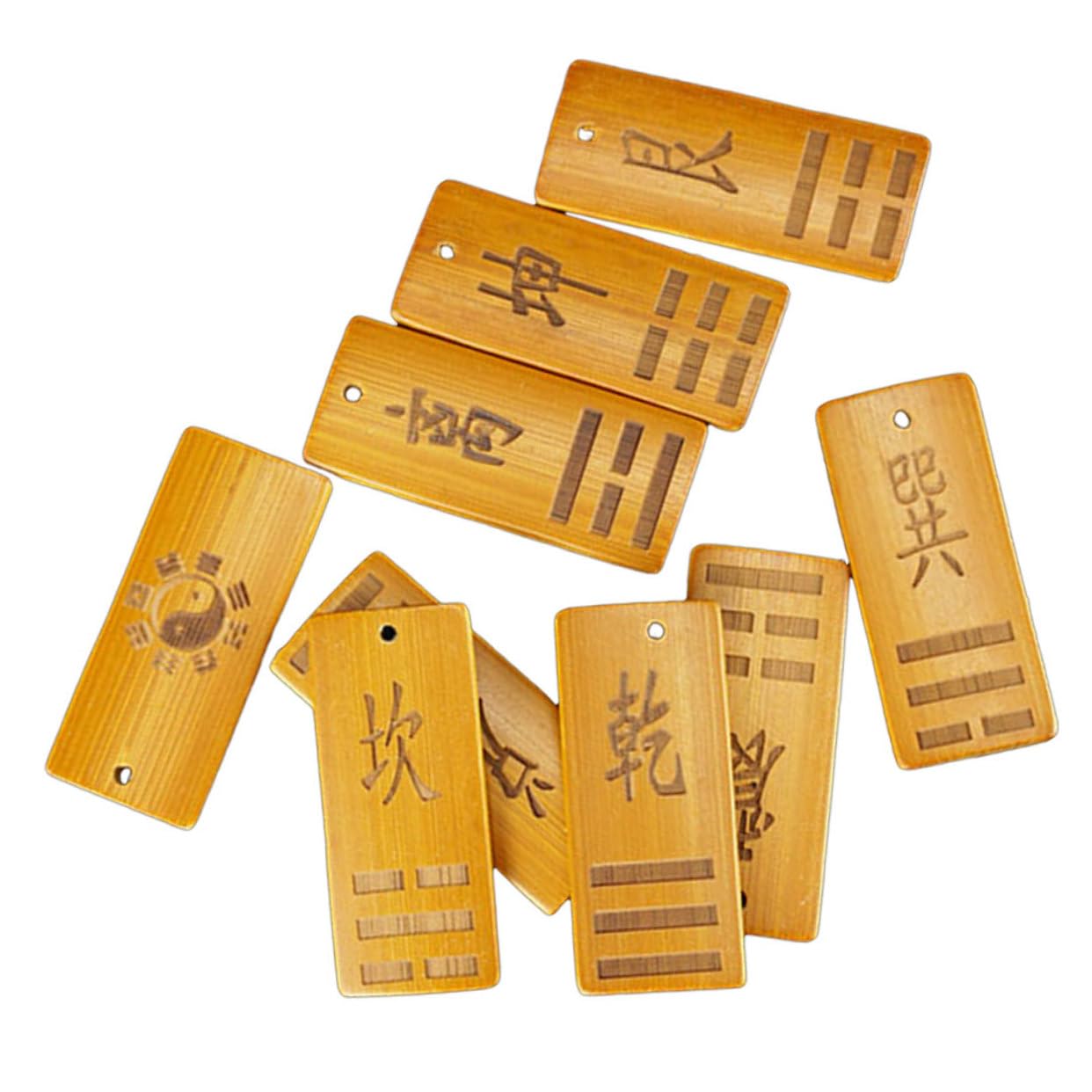 Amazon.co.jp: YARNOW 9個木製八卦占いカード 風水占い道具