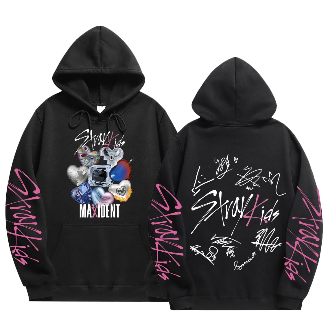 Flyself Unisex KPOP Merch Felpe Con Cappuccio Maxident Album - Foto 3