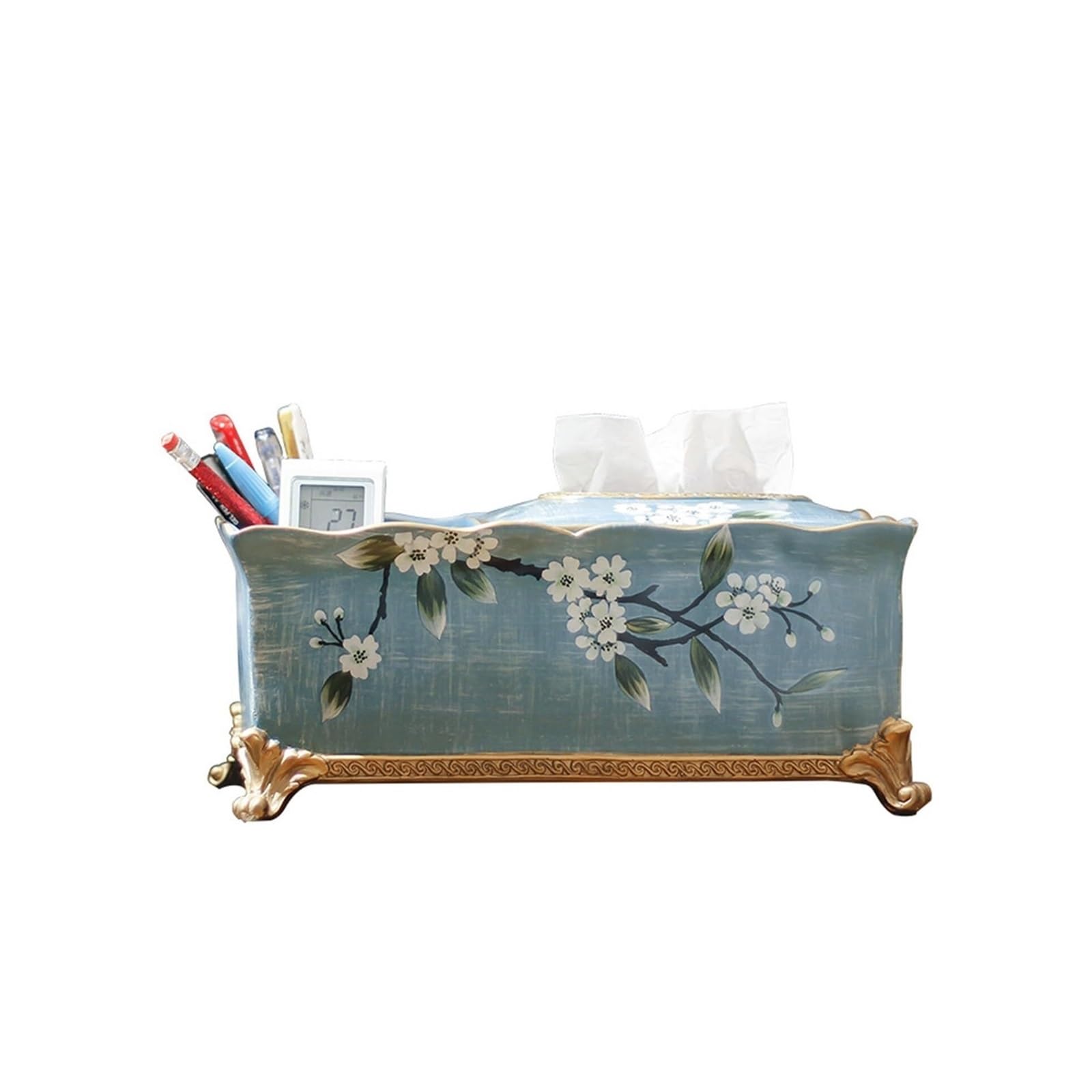Tissue Dispenser Box Chinese Ceramic Tissue Box Cover Rectangle Porcelain Napkin Paper Holder Facial Case Decorative Apartment Must Haves