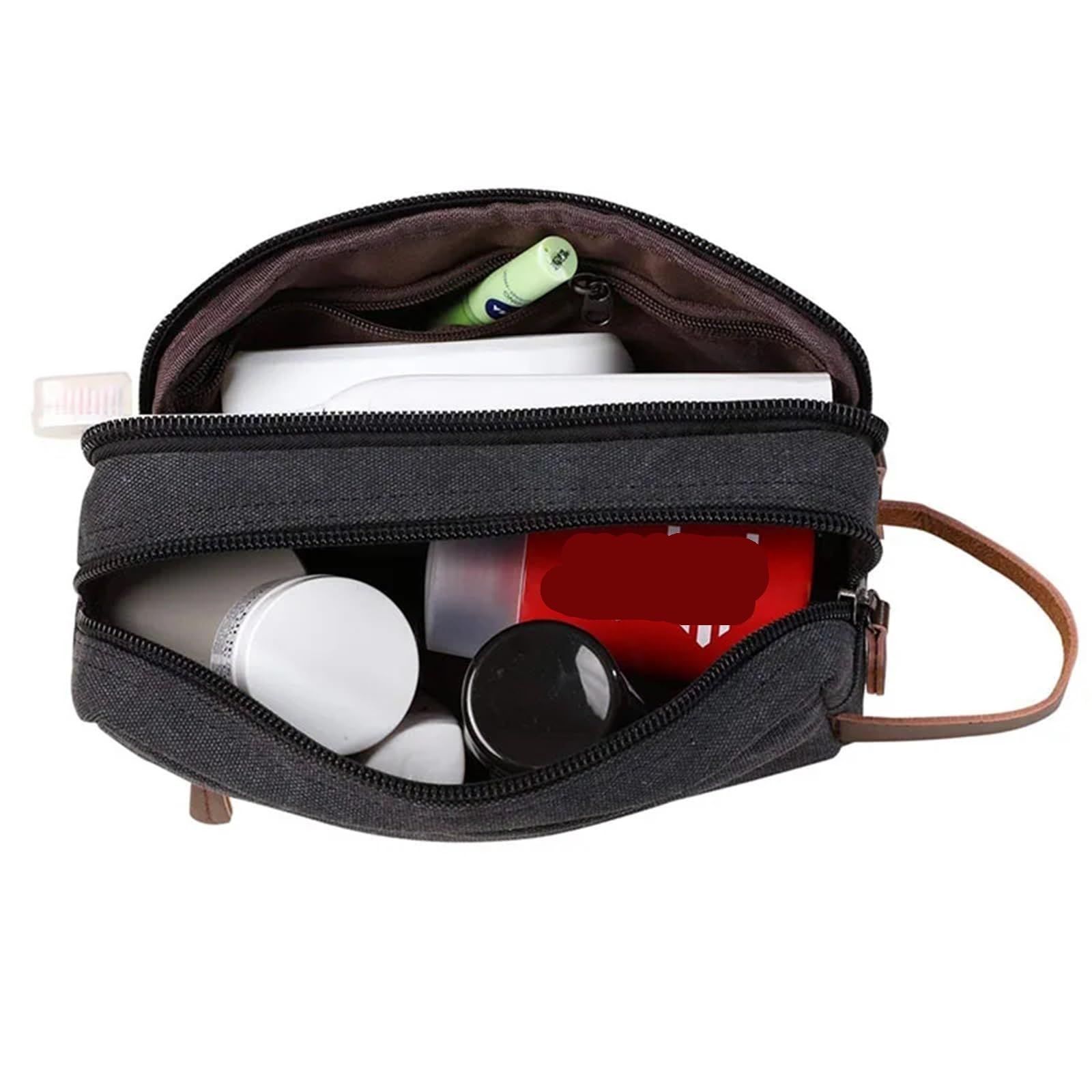 Neceser Bolso de mano for hombre, Kit de aseo, bolsa organizadora de cosméticos, bolsa de viaje de lona, ​​bolsa de lavado impermeable, caja de maquillaje for mujer, estuche de belleza Para Hombre(Bla