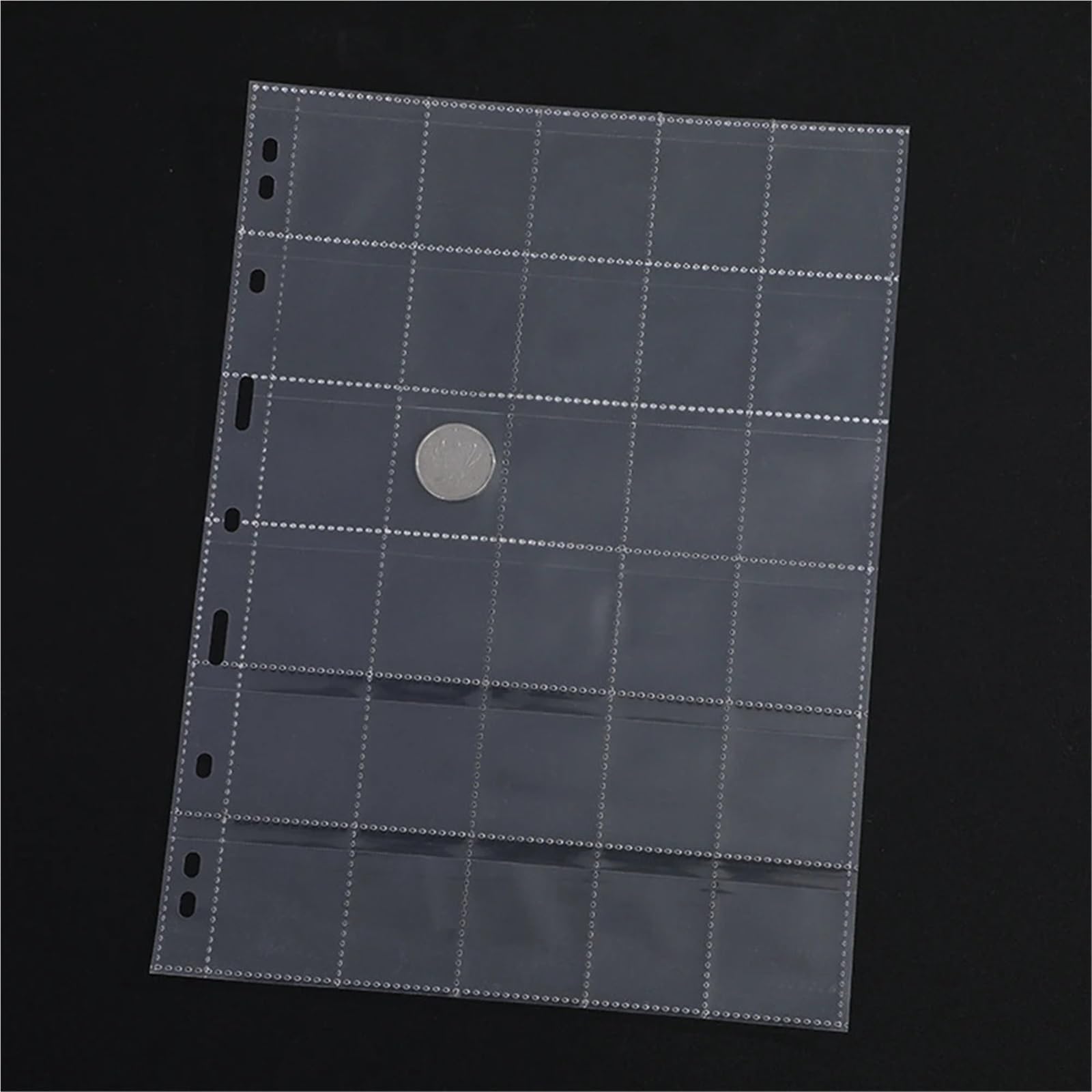 Album Monedas A4 9 Holes 30 Pockets Clear DIY Photo Album Replaceable Inner Pages for Coin Collectors,PP Material Sleeves Collect Book(30 Sheets)