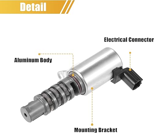 Miniatura 4 de X AUTOHAUX Reemplazo de solenoide de control de sincronización de válvula variable del árbol de levas del motor No.15830-PNB-003 para Honda Civic