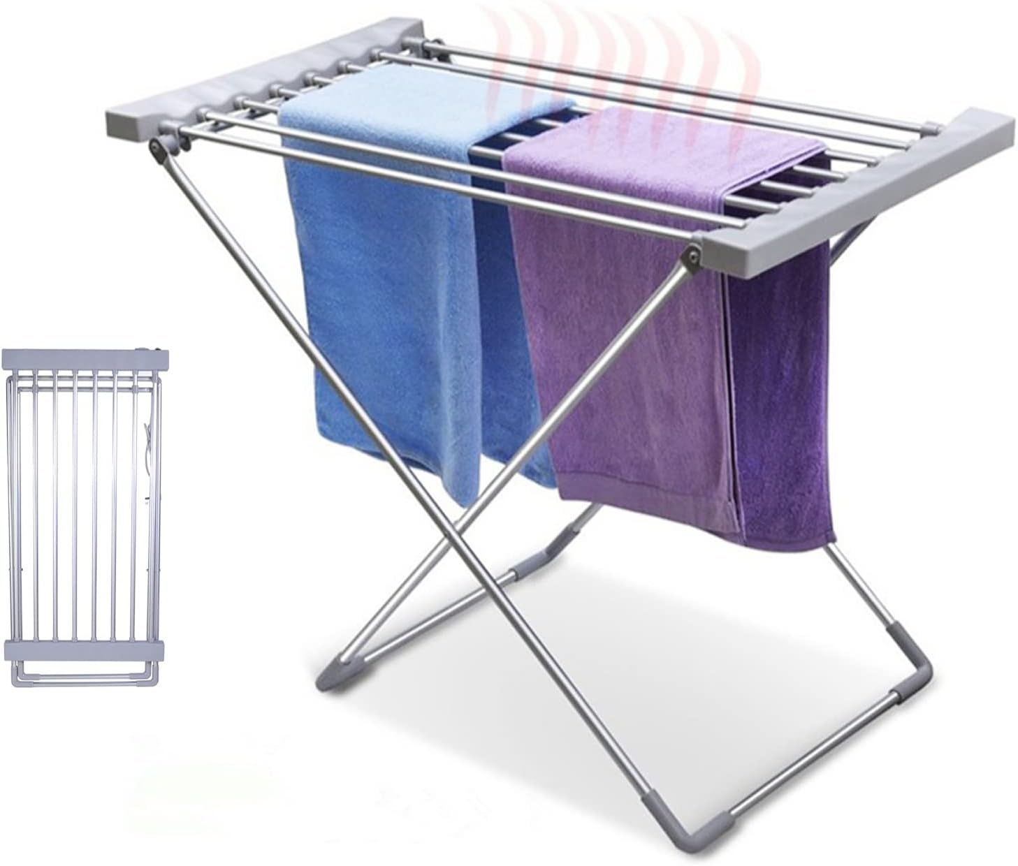 Heated Clothes Airer Electric Clothes Dryer Clothes Drying Rack, Heated