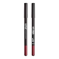Vista 2 de KISS NEW YORK Lápiz labial delgado profesional, delineador de labios cremoso suave, color de labios rico y de larga duración, maquillaje de labios