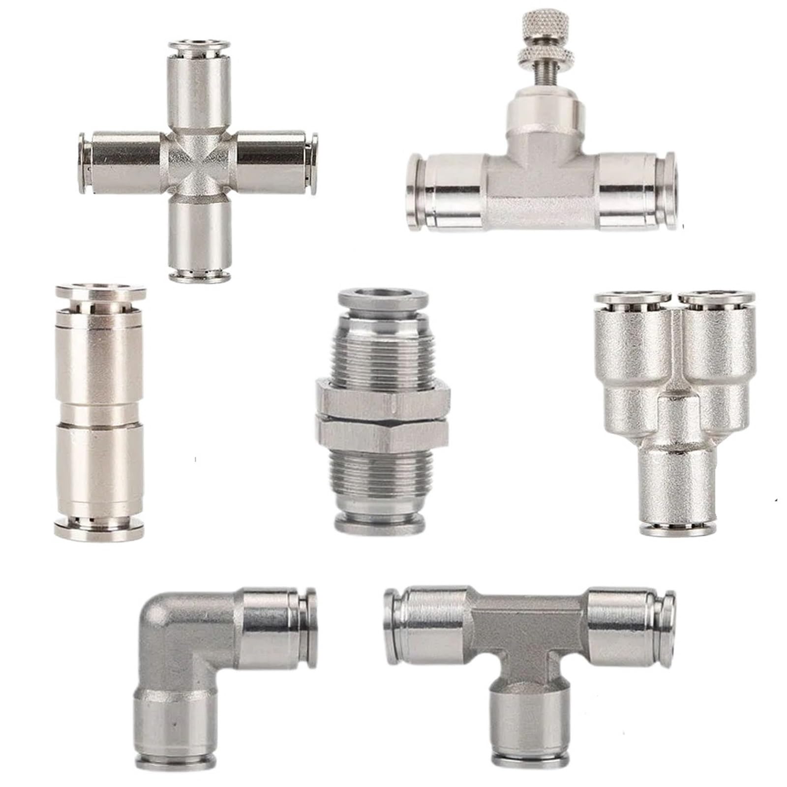 Raccordi for tubi pneumatici in acciaio inossidabile 304 Raccordi for tubi pneumatici ad alta pressione a sgancio rapido in metallo(SA,OD 4MM)