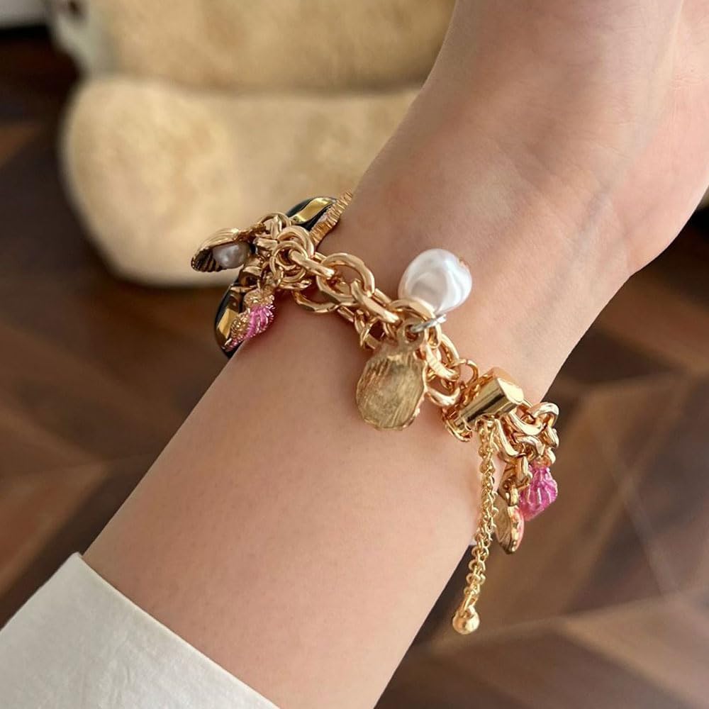 Sea Theme Metal Chain Band Compatible with Apple Watch Bands 38 40 41 42 44 45 46 49 mm Women, Watch Wristband Strap Compatible with iWatch Series 11 10 9 8 7 6 5 4 3 2 1 SE Ultra