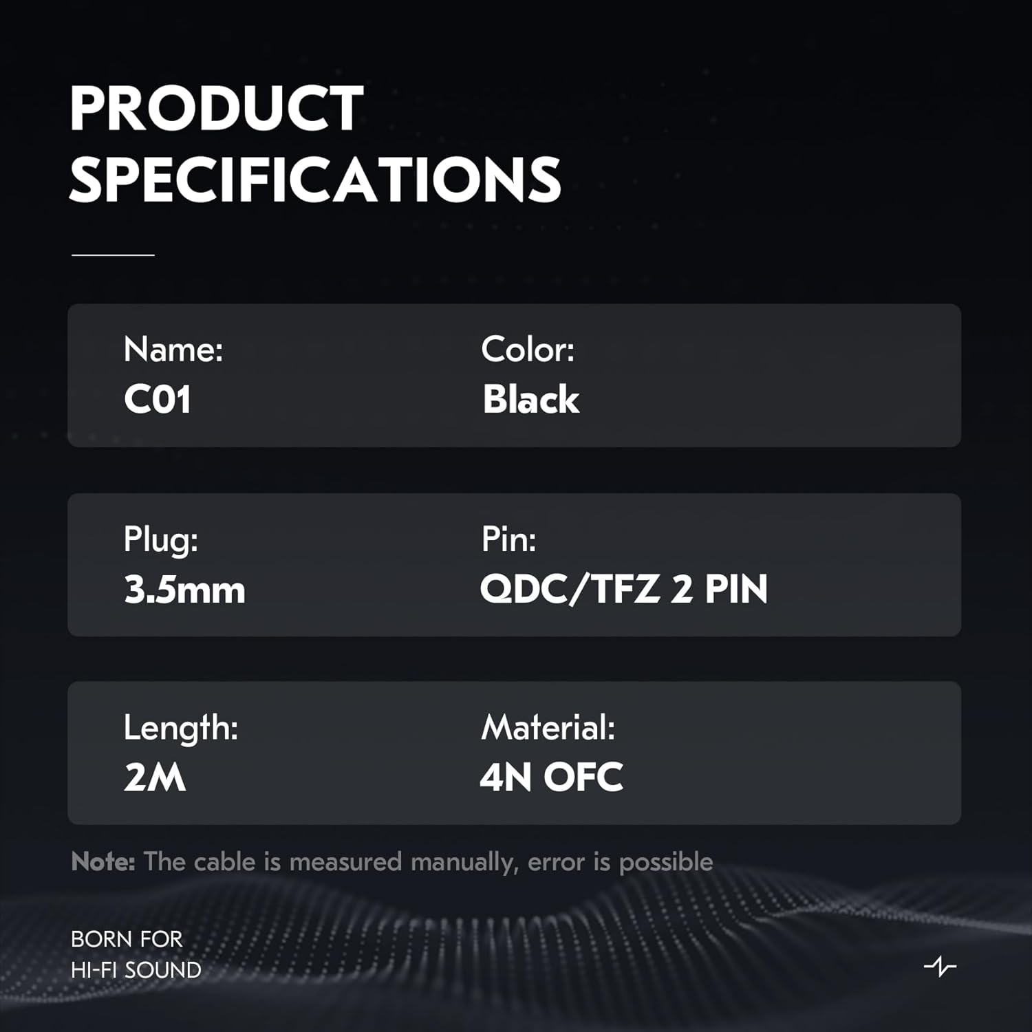 H HIFIHEAR 2m Long Earphone Cable with Mic and CCZ CZ10 in Ear Monitor Headphones