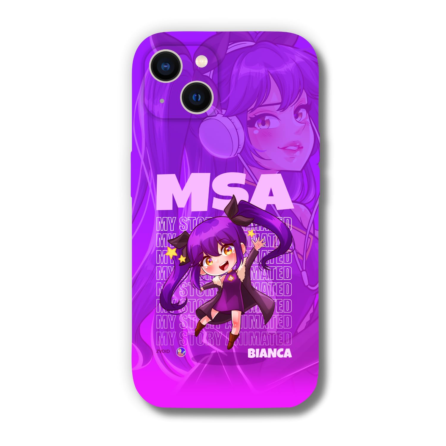 MY STORY ANIMATED MSA Official iPhone Case – Camera Protection - Soft TPU, Tough, Anti-Scratch & Shockproof - Cute Limited Edition Gift for MSA Fans, Teens, Girls, Boys (Bianca, iPhone 13)