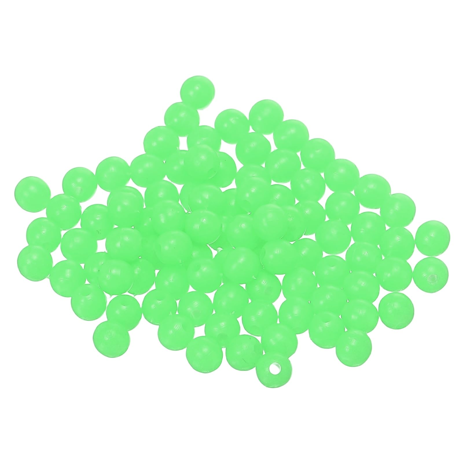 YELARXI Fishing Beads Glow Hard Plastic Fish Rigs 5 mm for Catfish (500 Pack, Green)