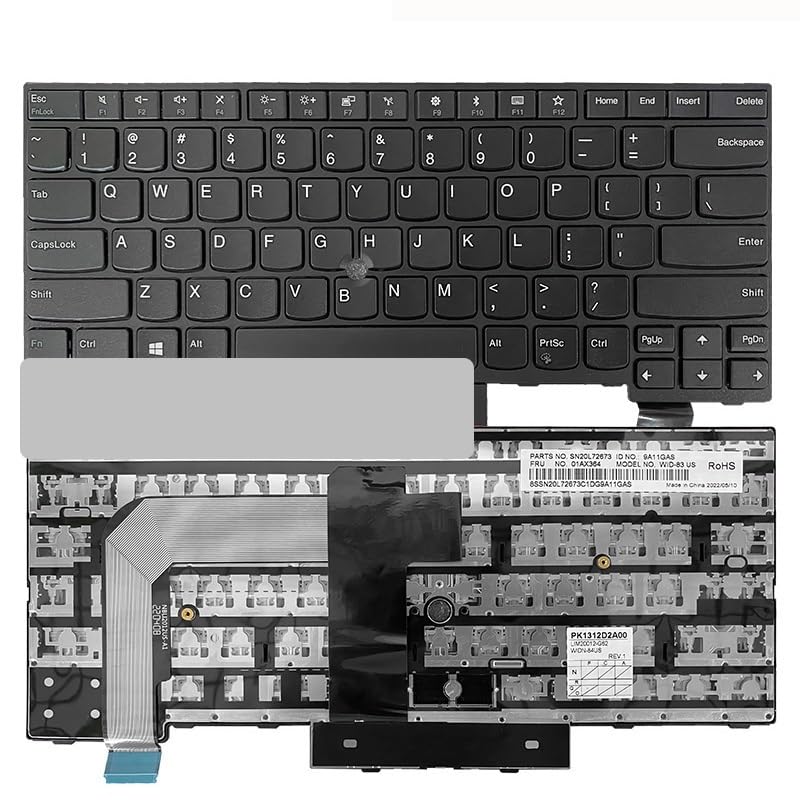 Clavier Lenovo ThinkPad T470 T480 pour travailler à distance avec une frappe silencieuse