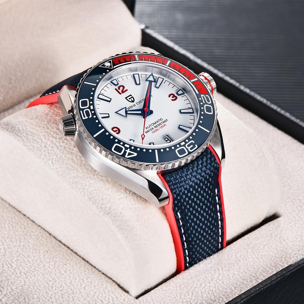 CADISEN Pagani Design Men's Automatic Mechanical Sport Diving Watch NH35 Movement Ceramic Bezel Waterproof 100M PD-1679