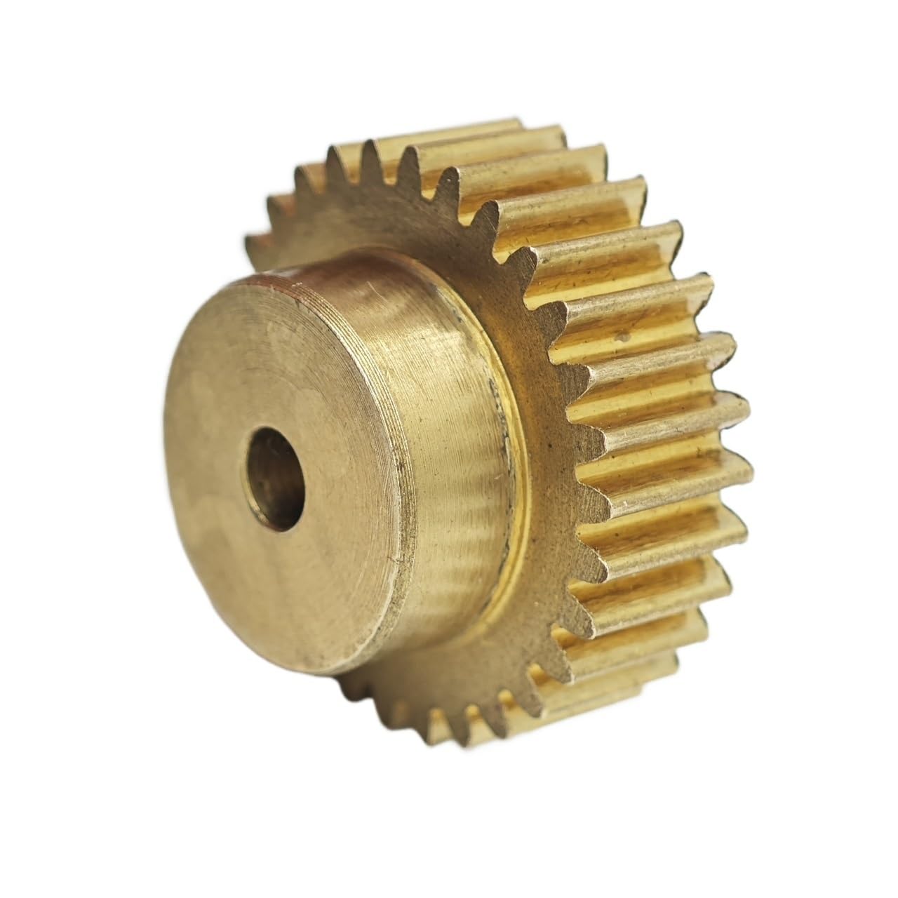 銅円筒歯車 0.5 モジュール 112 歯 平歯車 ステップ付き 0.5M 112T ストレート歯 ピニオン M3 ネジ 1個 メカ