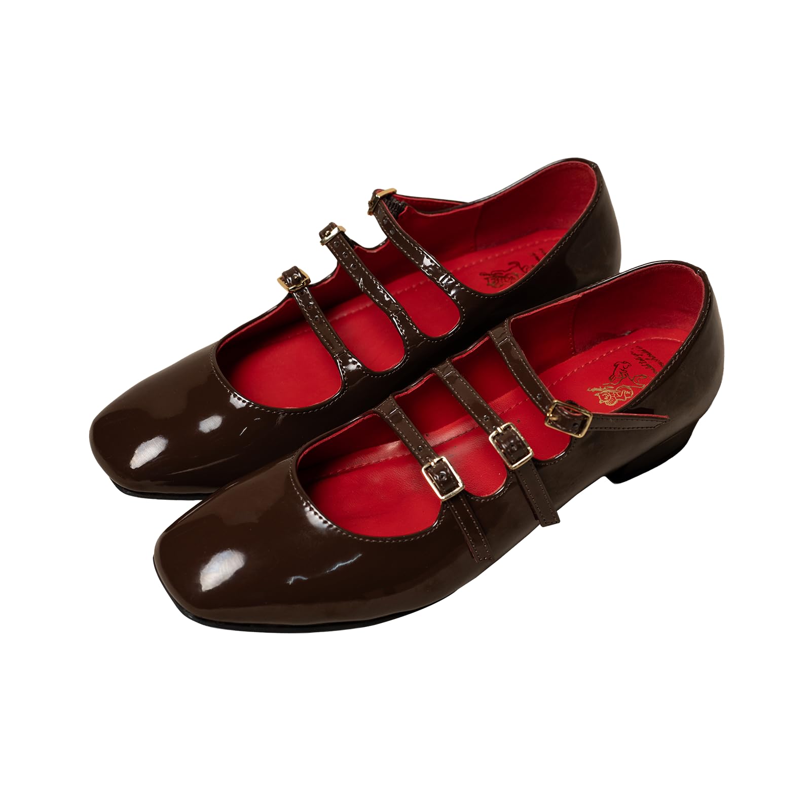 Kelly Jr Women Mary Jane Flats | Triple Buckle Strap Square Toe Shoes | Comfortable & Stylish for Formal and Casual Fashion-image-49