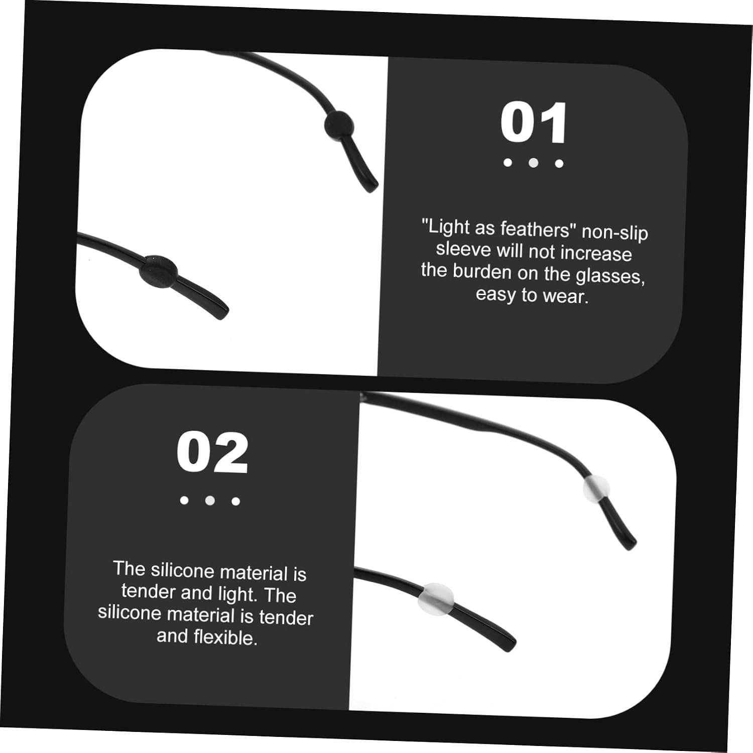 40 Pcs Anti-Slip Eyeglass Retainer Sleeves Ear Hooks Comfortable Glasses Accessories for Sports and Daily Use Universal Fit for Eyewear