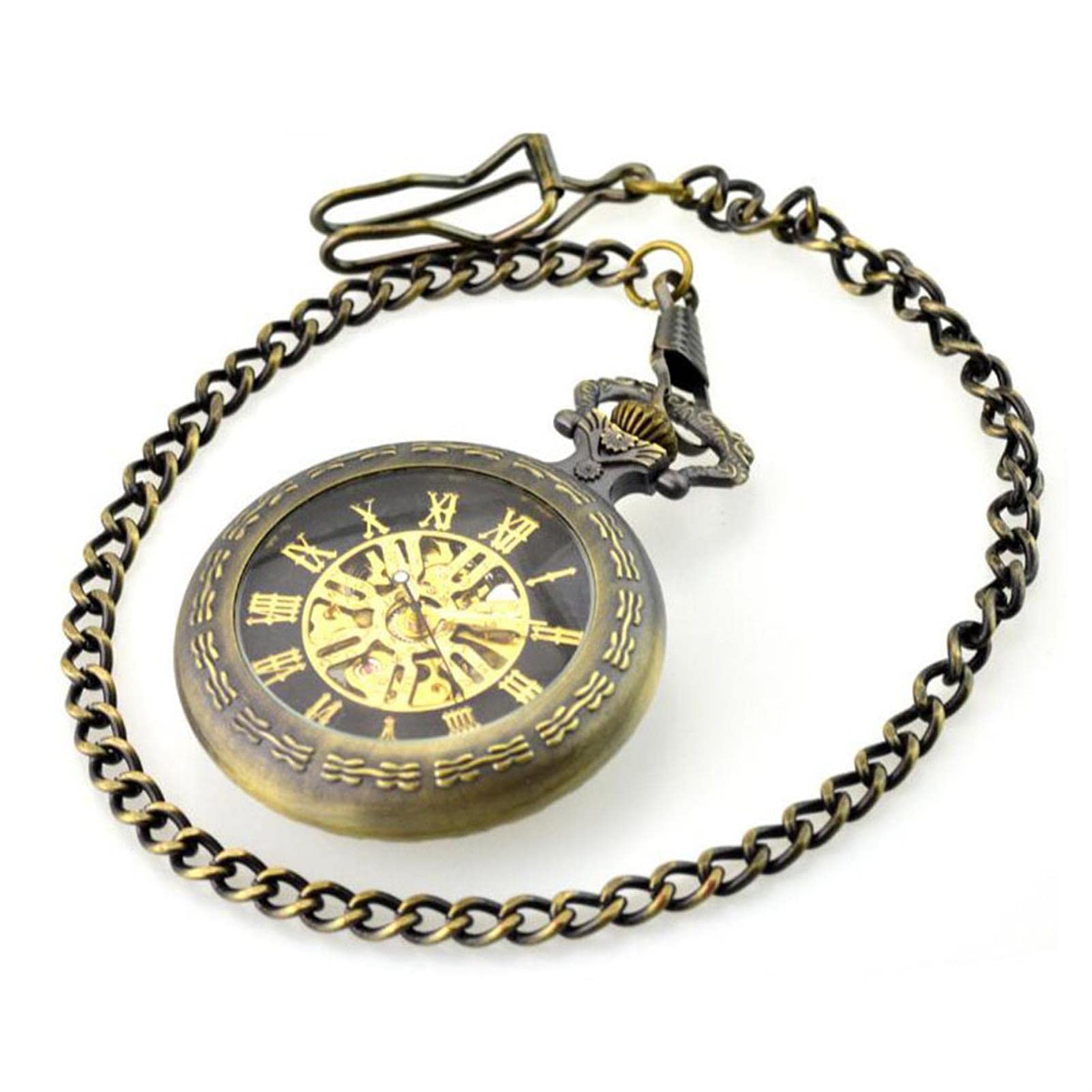 Zegarki kieszonkowe, Męskie zegarki mechaniczne Vintage es Steampunk Zegar wisiorek z