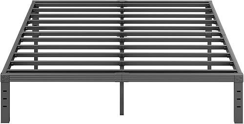 Miniatura 91 de ZIYOO Base de cama individual con listones de acero resistente, marco de cama de plataforma de 14 pulgadas, diseño antideslizante, no necesita