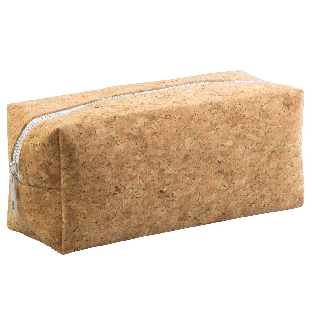 Interdesign Quinn Cosmetic Tote Bag For MakEUp, Hair Accessories, Lotion - Large, Cork/Vegan Patent Leather, Pack Of 1