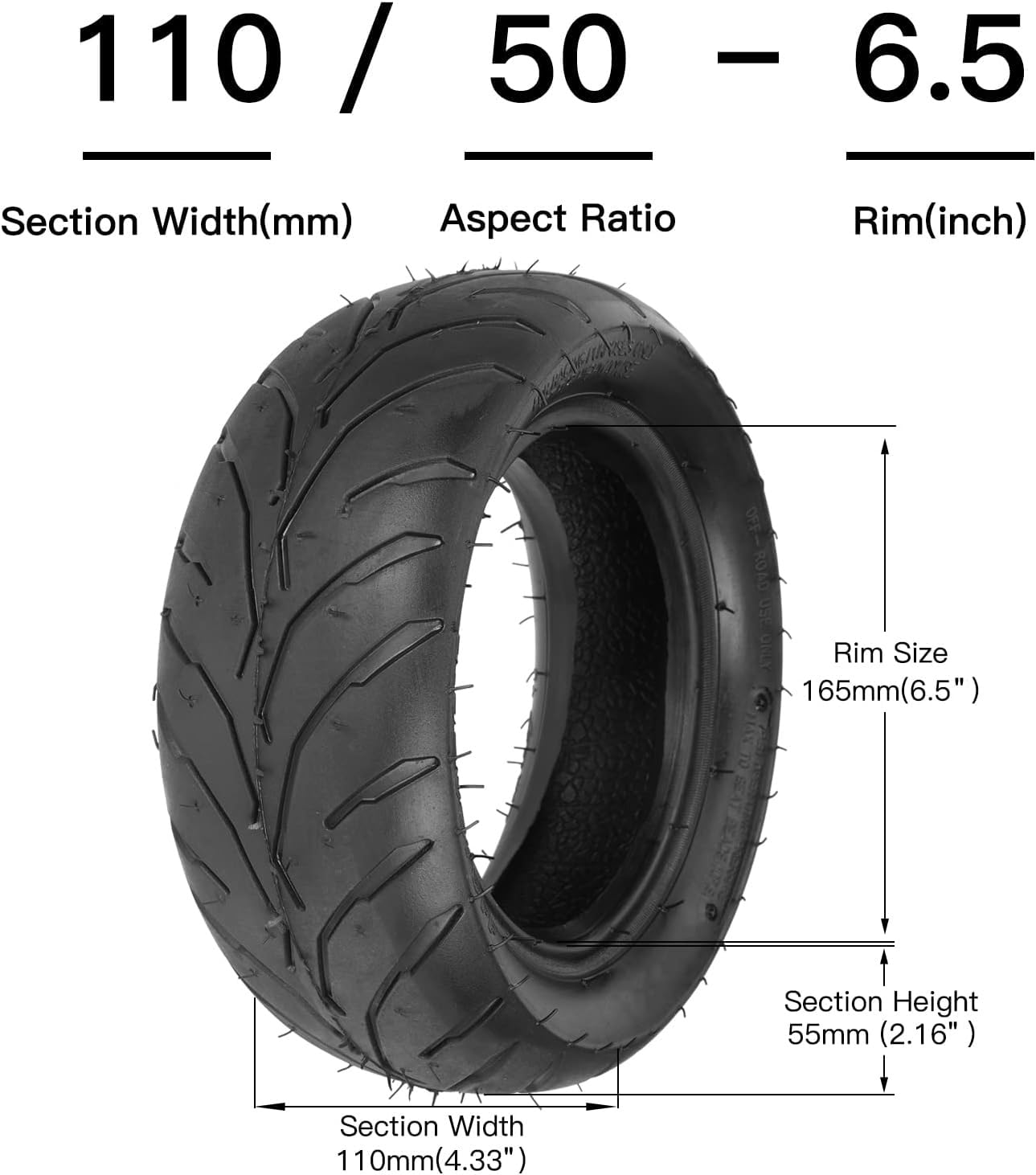 Mini Bike Street Tires Universal Front And Tube Set, 11 Inch Electric ...