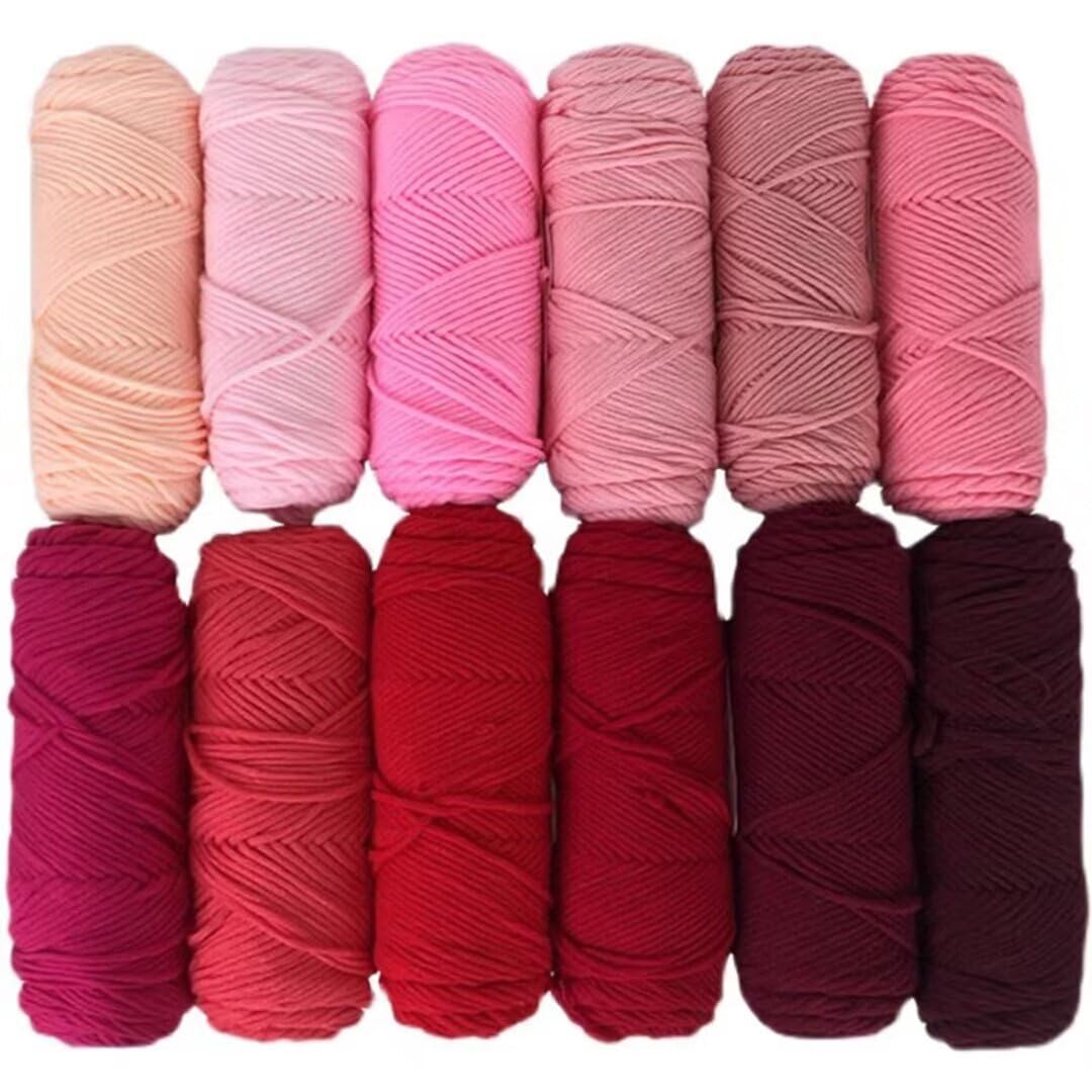 8-fädiges Garn zum Tuften und Stricken, Milchbaumwollgarn, 100-g-Garnknäuel, 3 mm dicker Faden, Acrylgarn für Tuftingpistole und Häkeln, Punch-Needle-Wollknäuel