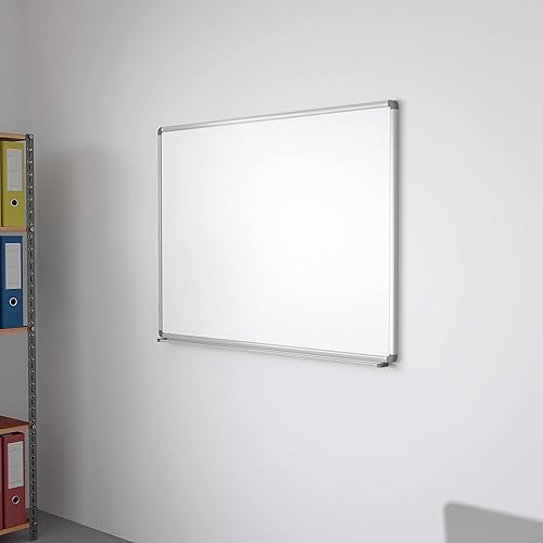 Miniatura 2 de EMMA + OLIVER Pizarra magnética de borrado en seco de 4 pies de ancho x 3 pies de alto