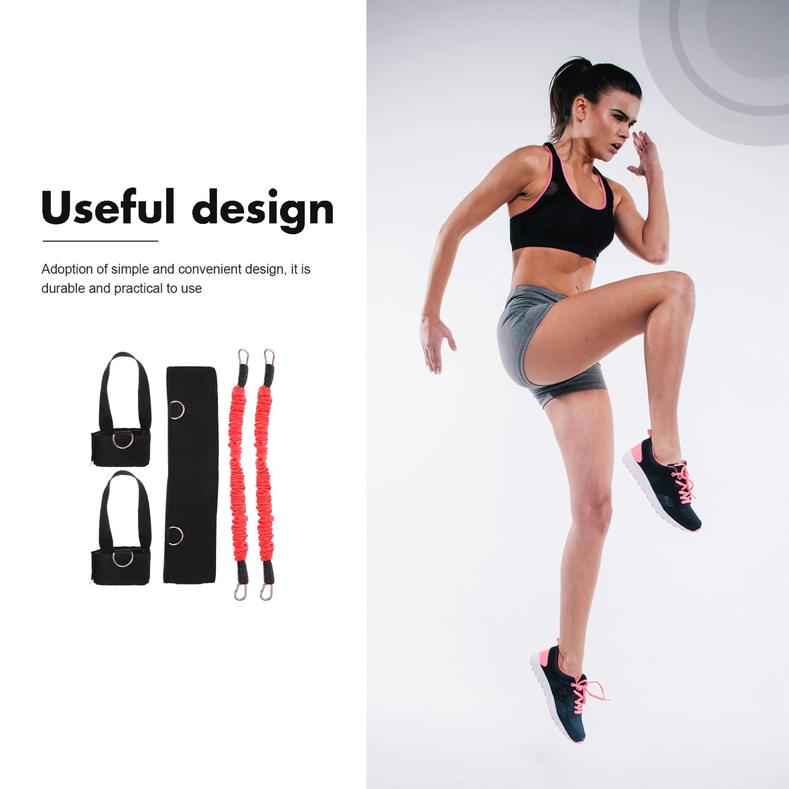 Fasce Elastiche per Caviglie Fasce per Vita Riutilizzabili per Caviglie Kit di Elastici per Rafforzare le Gambe Attrezzatura per Allenamento Indoor