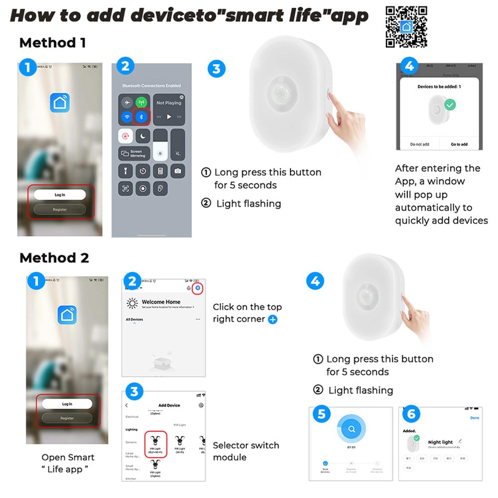 Btkigl Smart WiFi LED lampka nocna, ciepła biel RGB, timer, sterowanie głosowe, czujnik ruchu PIR, lampa ścienna, wtyczka brytyjska