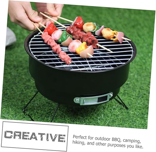 Miniatura 4 de GANAZONO Parrilla de mesa Parrilla portátil para acampar Parrilla de malla Parrilla de carbón Parrilla de viaje Estufa de leña de viaje Estufa de