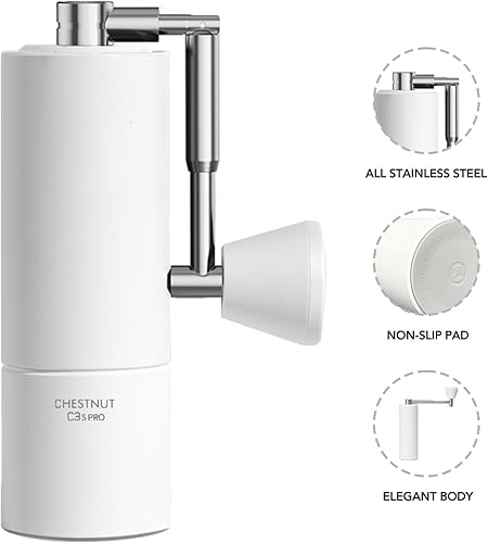 Miniatura 6 de TIMEMORE Molinillo de café manual con mango plegable, molinillo de café con capacidad de 0.71 oz, ajuste numérico externo ajustable, doble