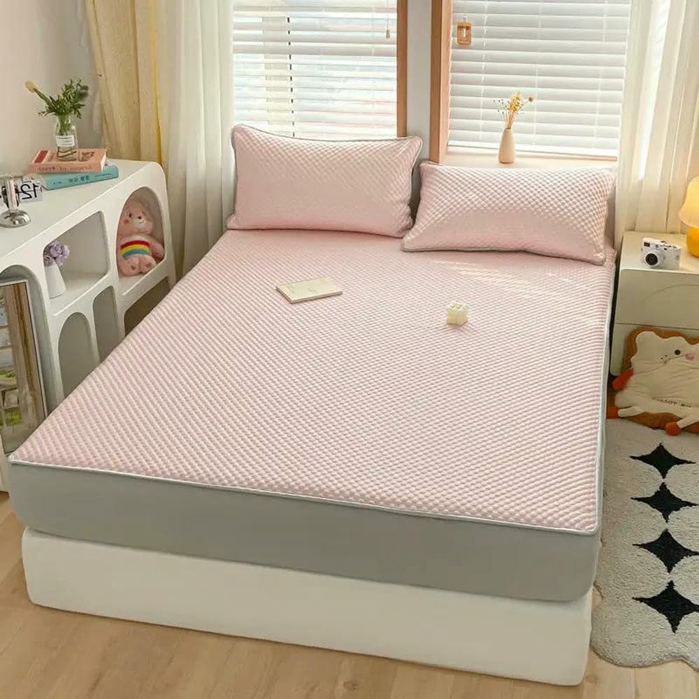 Tapete Doudou de seda fresca de verano, color sólido, totalmente cerrado, lavable a máquina, suave y transpirable, para bebés, zona de juego segura, ideal para la comodidad del bebé.