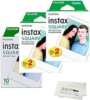 Fujifilm Instax Square Instant Film - 50 Exposures + Quality Photo Microfiber Cloth …