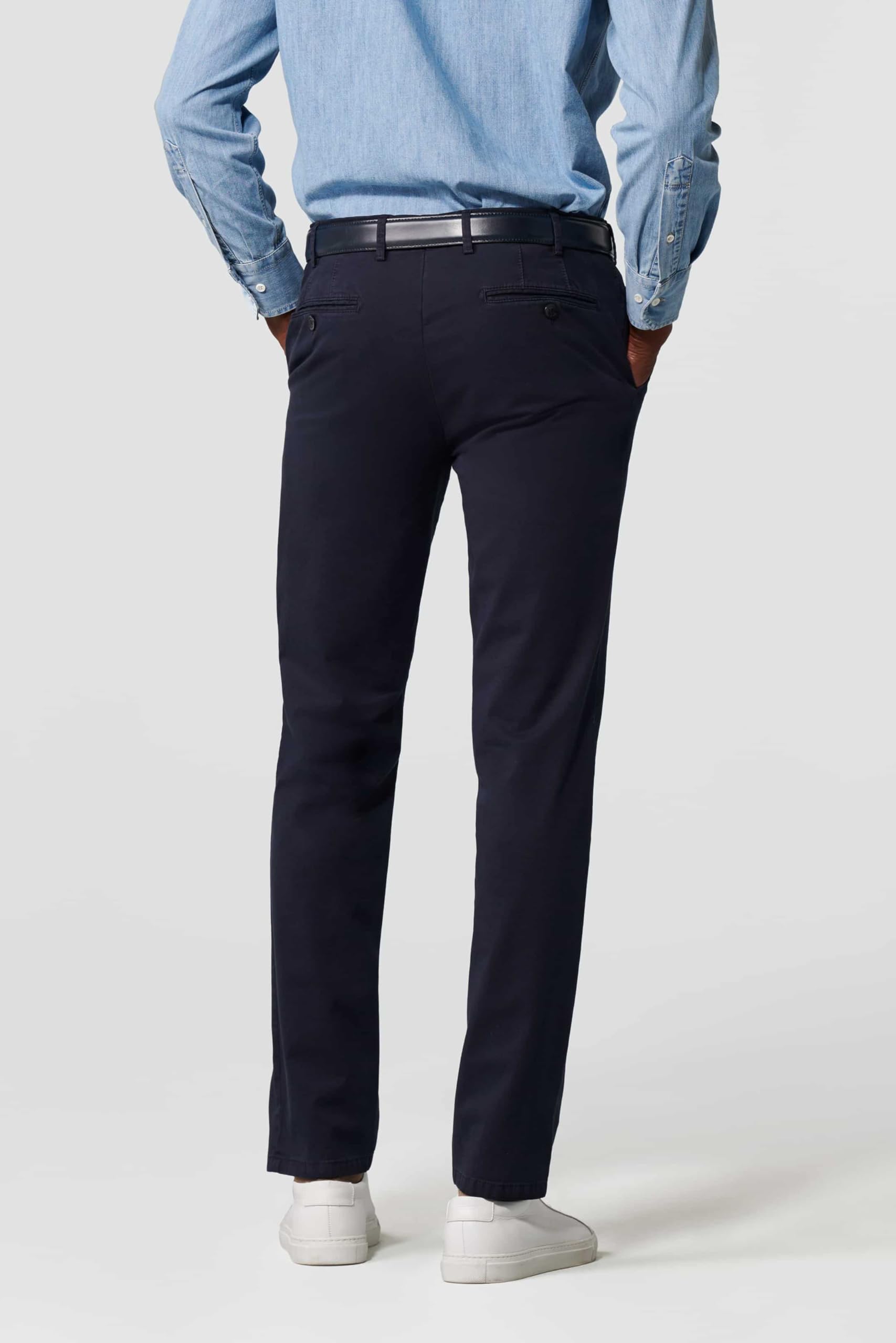 MEYER Pantaloni da Uomo Bonn - Constant Colour Chino di Cotone