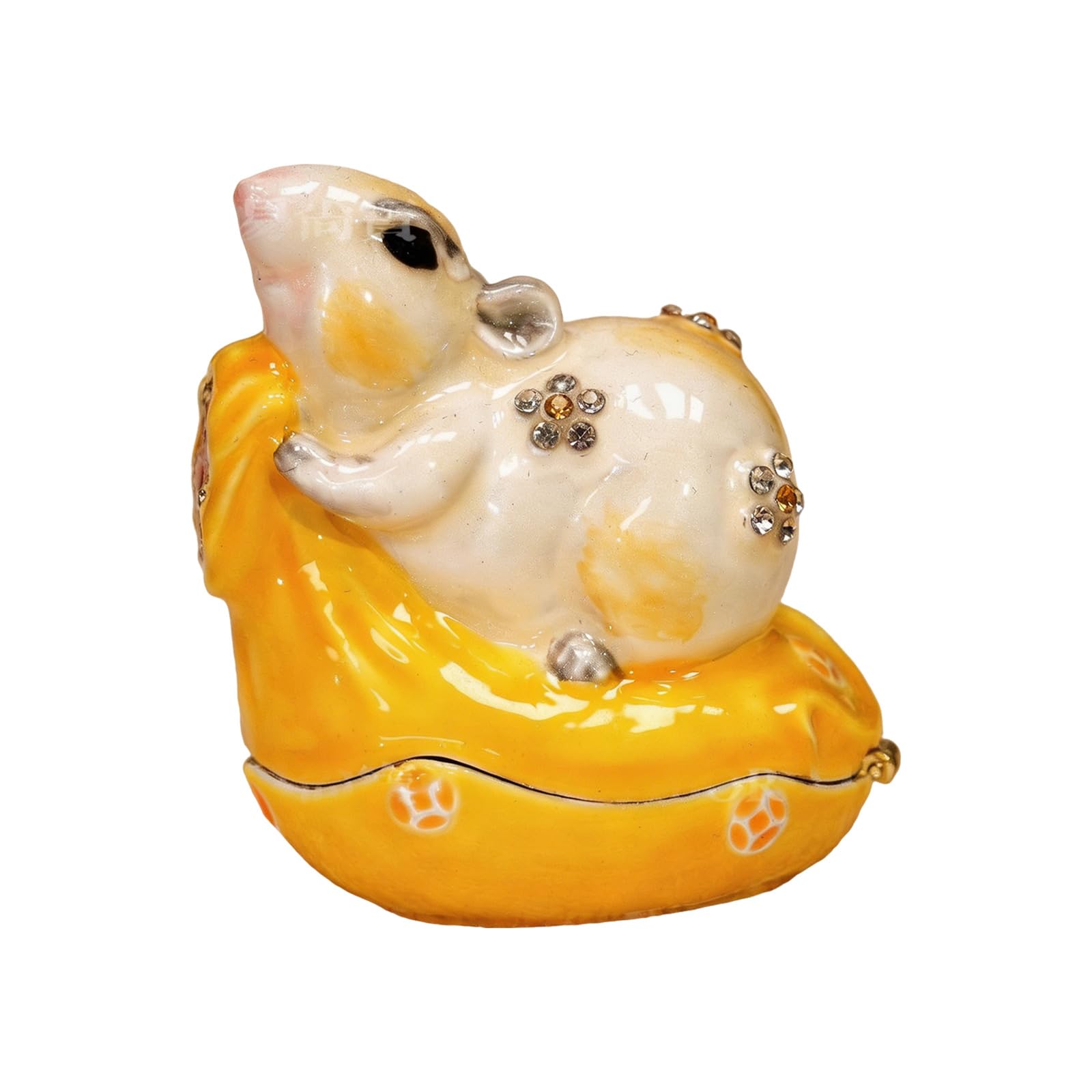 MCAOAL Zodiacs Themed Enameled Trinket Box with Handcrafted and Diamonds Accent for Display Rings Holder Elegant Dresser Top Accessory